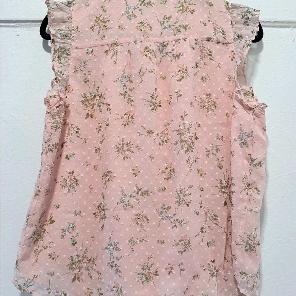 LOFT Garden Smocked Ruffle Button Top - Picture 5 of 5